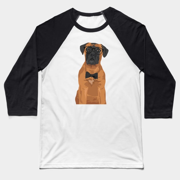 Hipster Bull Mastiff T-Shirt for Dog Lovers Baseball T-Shirt by riin92